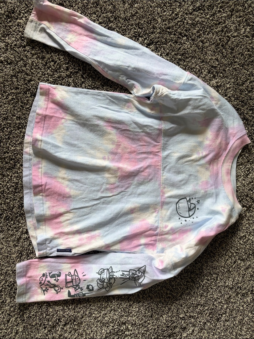 Disney Grogu (Baby Yoda) Pastel Tie-Dye Jersey - Pink, Yellow, Blue